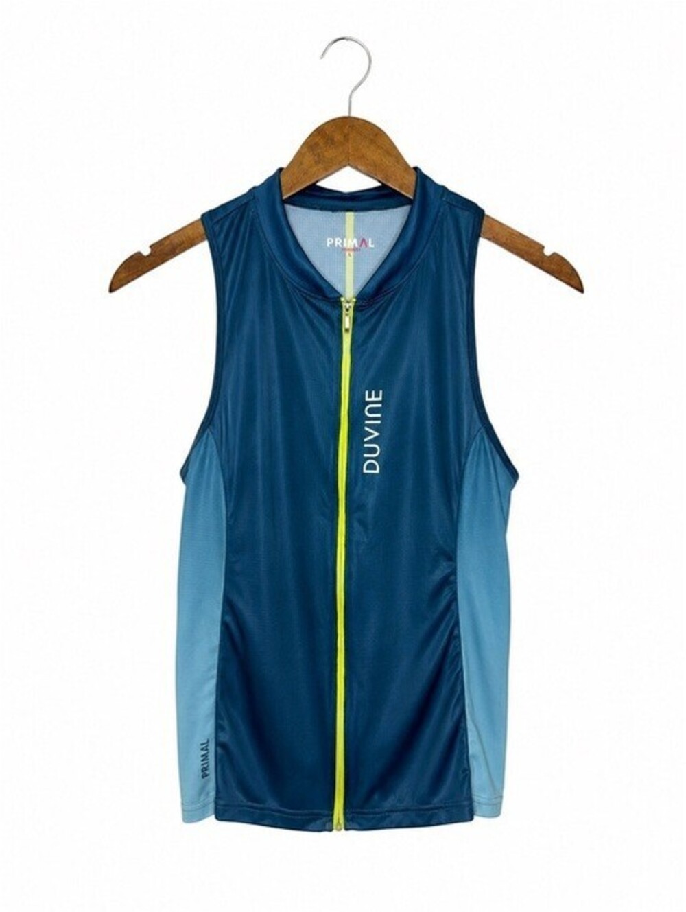 Primal Wear Duvine Women's L Sleeveless Cycling JerseyFull Zip Blue Teal